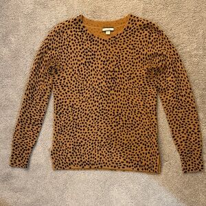 J. Crew Cashmere Leopard Print Sweater